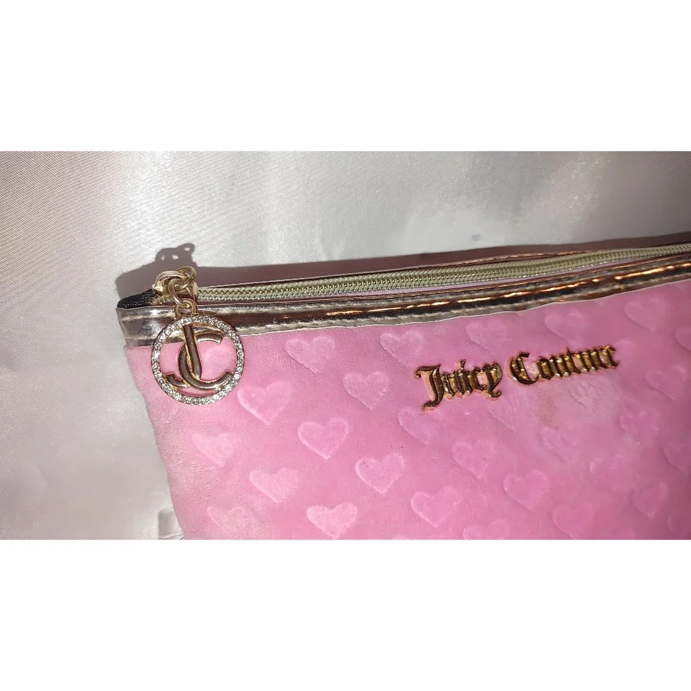 Juicy Couture Velvet Embossed Cosmetic Bag